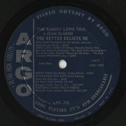 The Ramsey Lewis Trio + Jean DuShon / ラムゼイ・ルイス / You Better Believe Me (LPS-750)