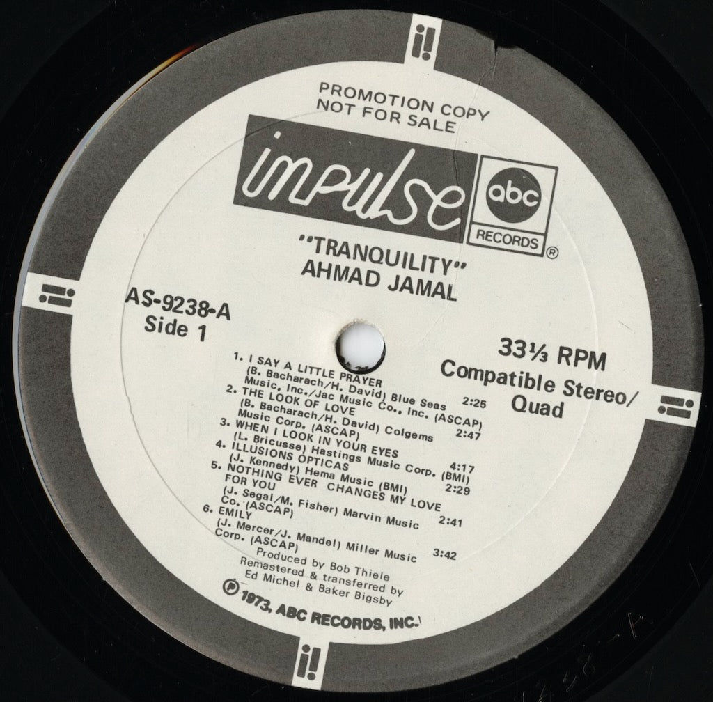 Ahmad Jamal - Tranquility (AS-9238) LP 1973 US Impulse｜中古LP