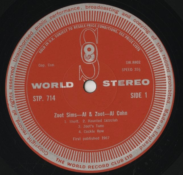 Al Cohn & Zoot Sims / アル・コーン ズート・シムズ / Al & Zoot In