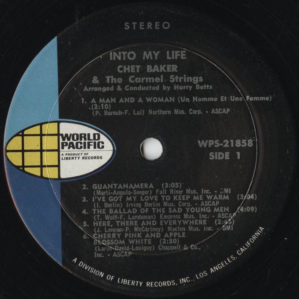 Chet Baker - Into My Life (WPS-21858) 1966 US World Pacific｜中古LP