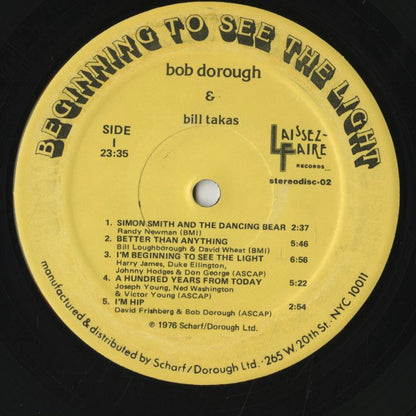 Bob Dorough / ボブ・ドロウ / Beginning To See The Light (Stereodisc 02)