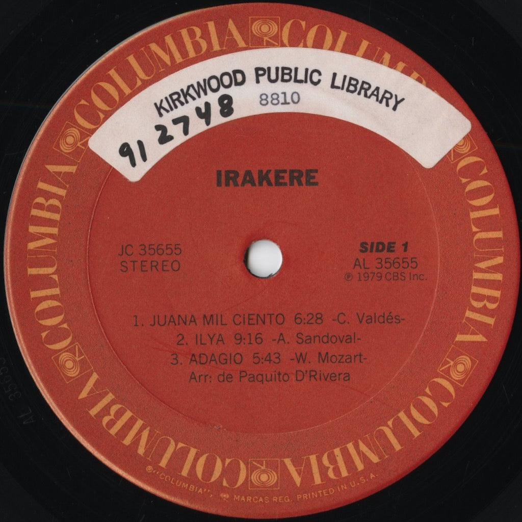 Irakere – Irakere (JC 35655) LP 1979 US Columbia | 中古LP