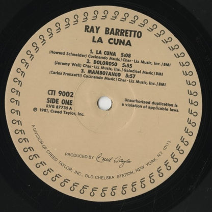 Ray Barretto / レイ・バレット / La Cuna (CTI 9002)