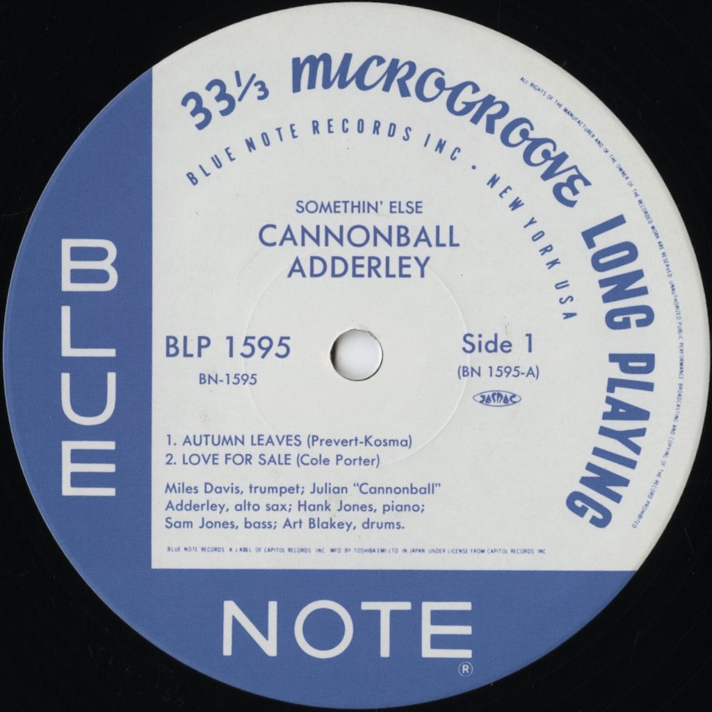 Cannonball Adderley / キャノンボール・アダレイ / Somethin' Else (BN 1595) 1994 JPN Pressing MONO