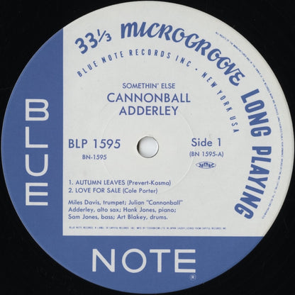 Cannonball Adderley / キャノンボール・アダレイ / Somethin' Else (BN 1595) 1994 JPN Pressing MONO