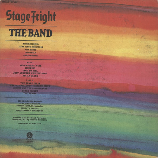 The Band - Stage Fright (SW425) 1970 US Capitol｜中古LP