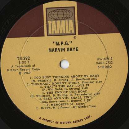 Marvin Gaye / マーヴィン・ゲイ / M.P.G (TS-292)