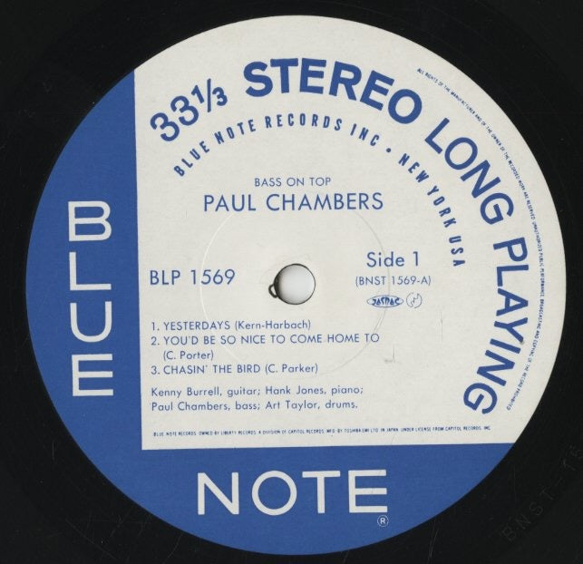 Paul Chambers / ポール・チェンバース / Bass On Top (BLP 1569)