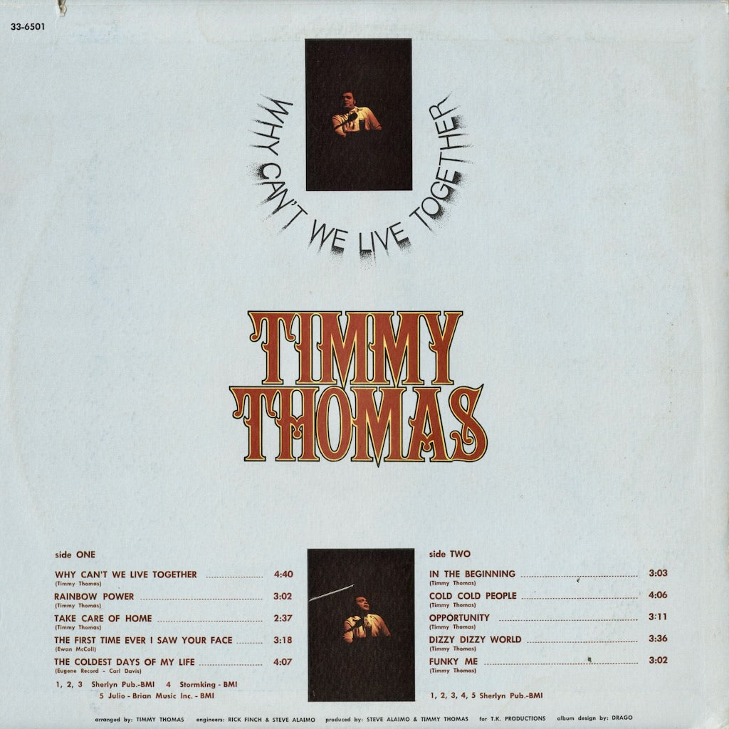 Timmy Thomas - Why Can't We Live Together (ST-6501) 1972 US Glades｜中古LP