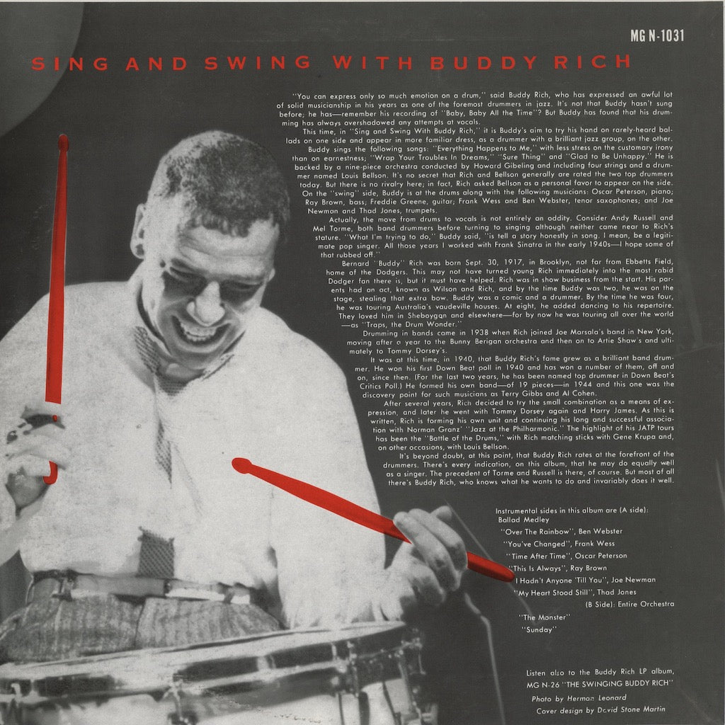 Buddy Rich / バディ・リッチ /  Sing And Swing With Buddy Rich (POJJ-1585)