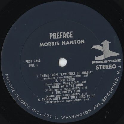 Morris Nanton – Preface (PR 7345) LP 1964 US Prestige | 中古LP
