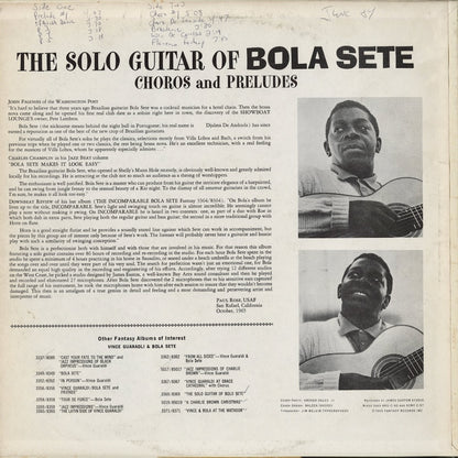 Bola Sete - The Solo Guitar Of Bola Sete (8369) 1970's US Fantasy｜中古LP