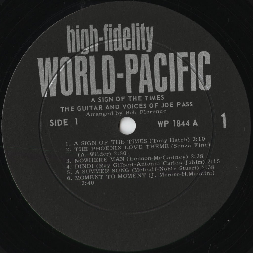 Joe Pass - A Sign Of The Times (WP-1844) 1966 US World Pacific｜中古LP