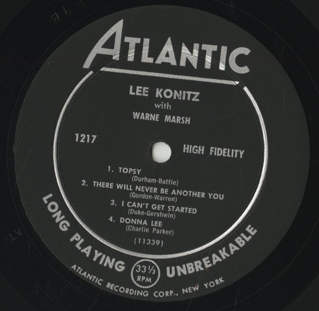 Lee Konitz / リー・コニッツ / Lee Konitz With Warne Marsh (1217)