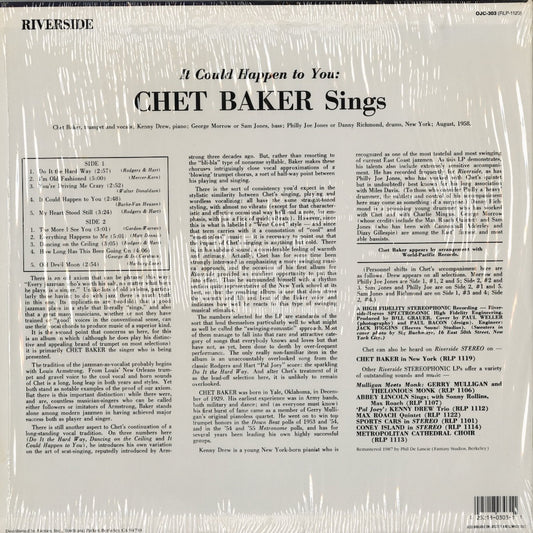 Chet Baker - It Could Happen To You (OJC-303) 1987 US Riverside/OJC｜中古LP