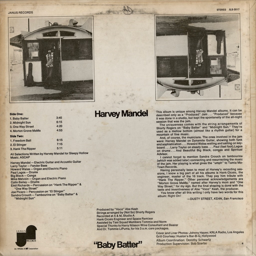 Harvey Mandel / ハーヴェイ・マンデル / Baby Batter(JLS-3017)