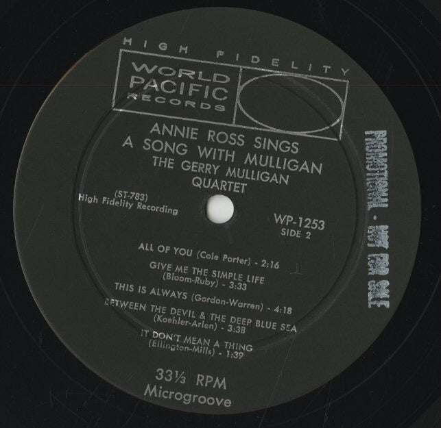 Annie Ross / アニー・ロス / Sings a Song With Mulligan! (WP-1253)