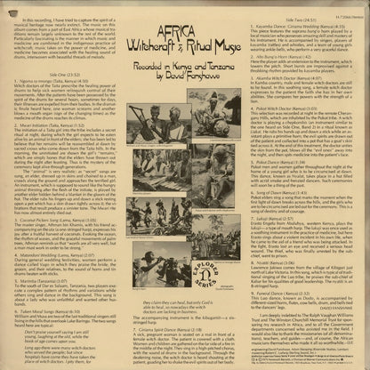 V.A. - Africa Witchcraft & Ritual Music - Recorded By David Fanshawe (H-72066) 1975 US Nonsuch｜中古LP