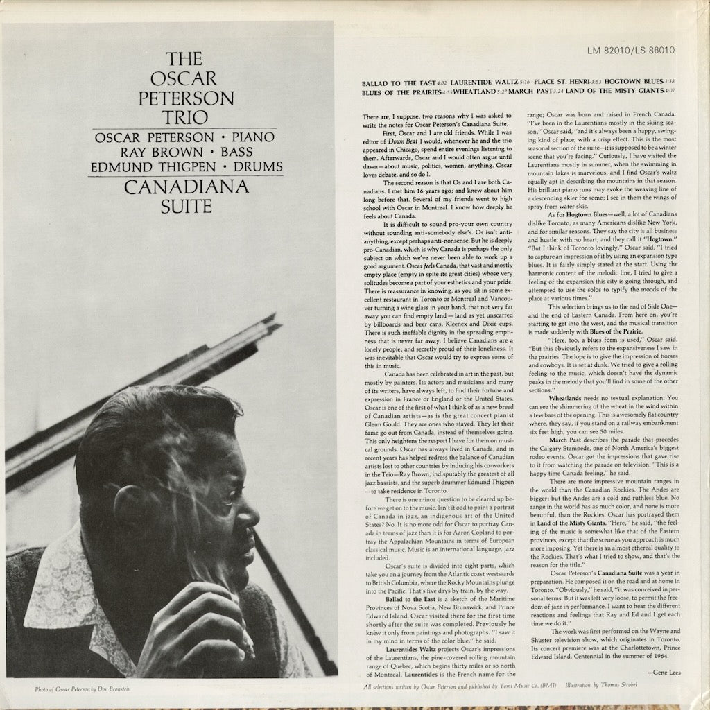 Oscar Peterson - Canadiana Suite (LS86010) 1965 US Limelight｜中古LP