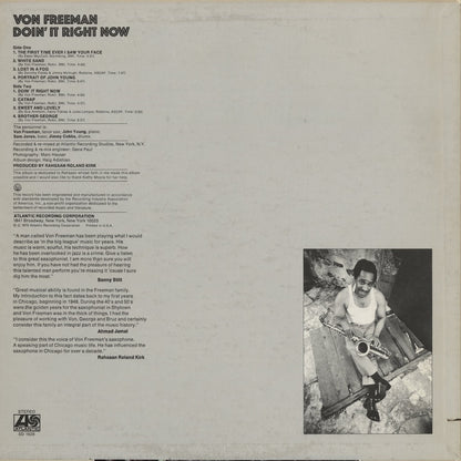 Von Freeman / フォン・フリーマン / Doin’ It Right Now (SD 1628)