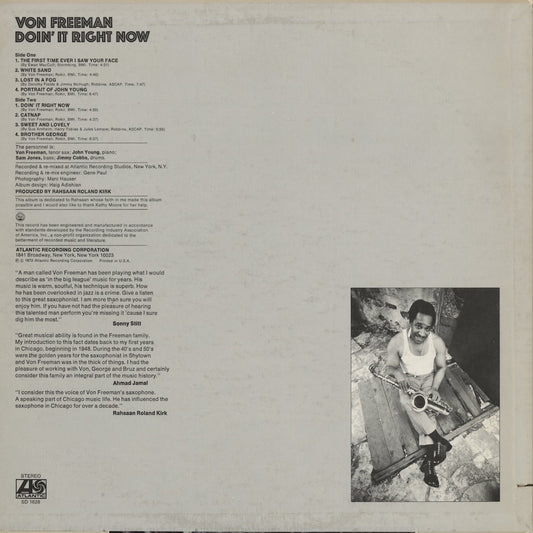 Von Freeman / フォン・フリーマン / Doin’ It Right Now (SD 1628)