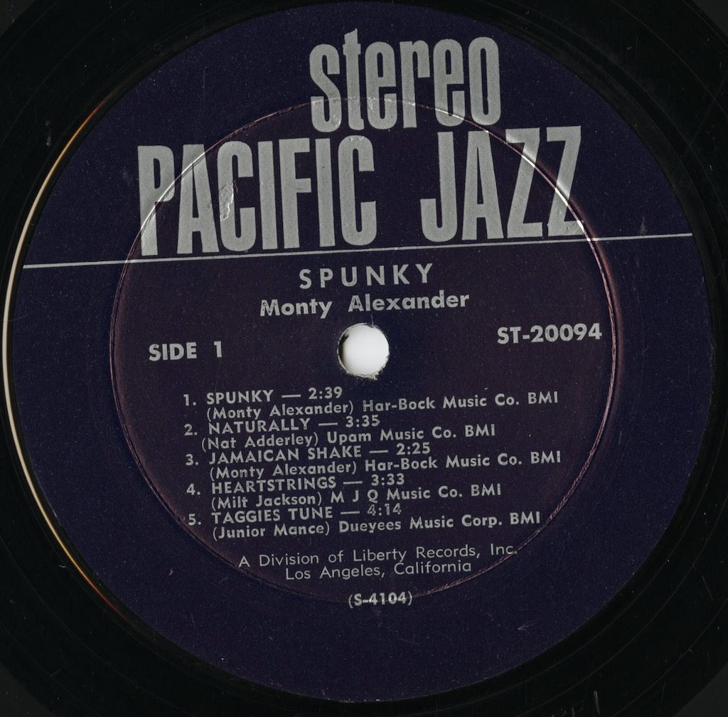 Monty Alexander / モンティー・アレキサンダー / Spunky (ST-20094)