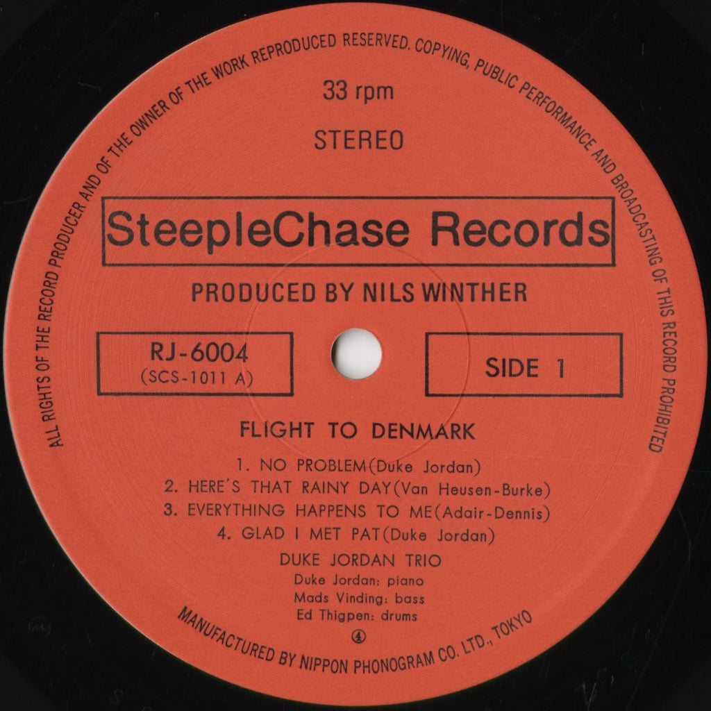 Duke Jordan - Flight To Denmark (RJ-6004) 1974 JPN SteepleChase｜中古LP