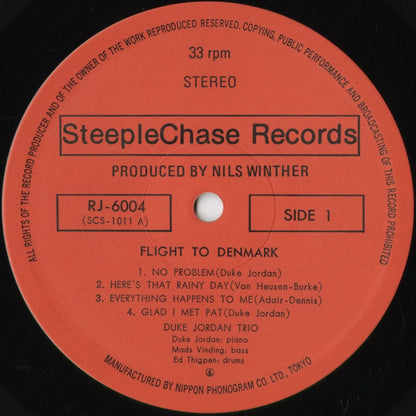 Duke Jordan - Flight To Denmark (RJ-6004) 1974 JPN SteepleChase｜中古LP