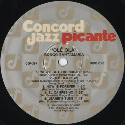 Mongo Santamaria - Olé Ola (CJP-387) 1989 US Concord Jazz Picante｜中古LP