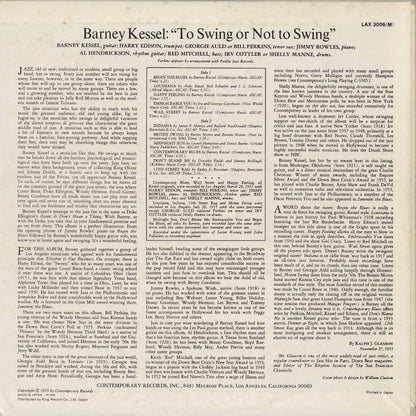 Barney Kessel / バーニー・ケッセル / Vol. 3, To Swing Or Not To Swing (LAX 3006M)