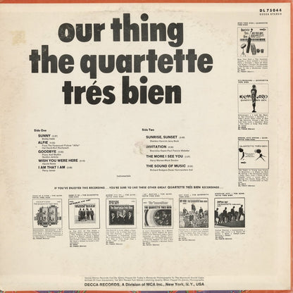 Quartette Tres Bien - Our Thing (DL75044) LP 1968 US Decca｜中古LP