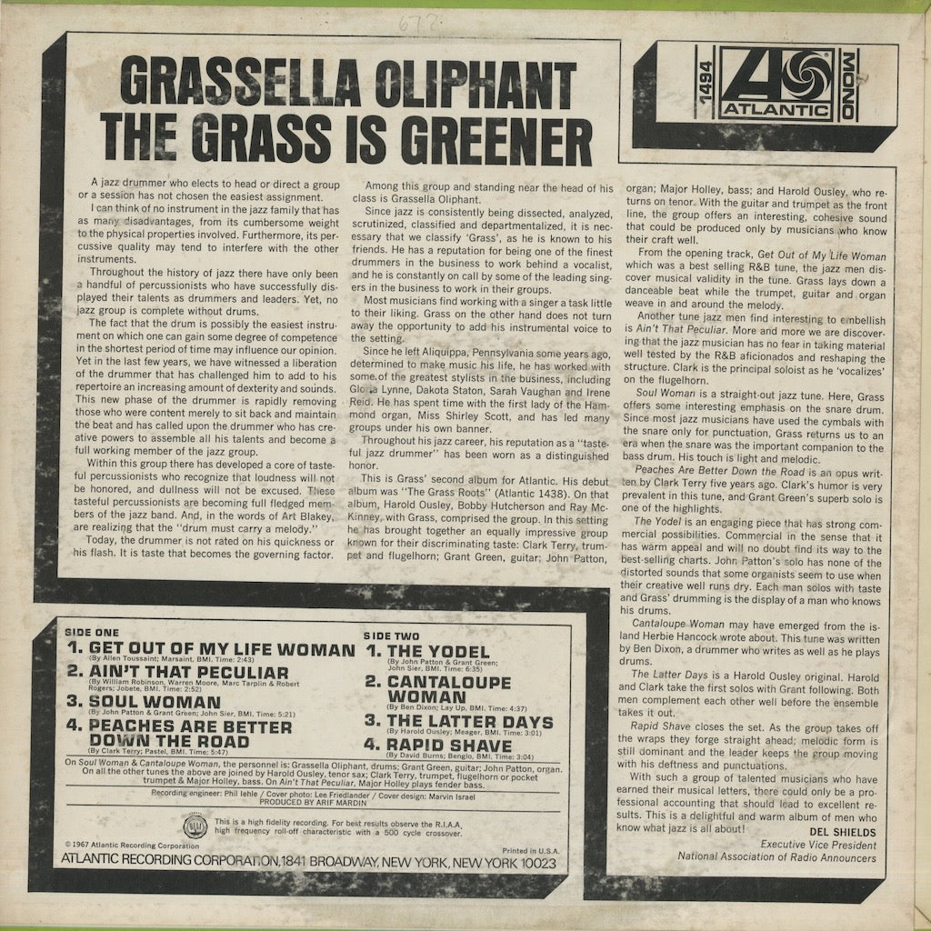 Grassella Oliphant / グラセラ・オリファント / The Grass Is Greener (SD1494)