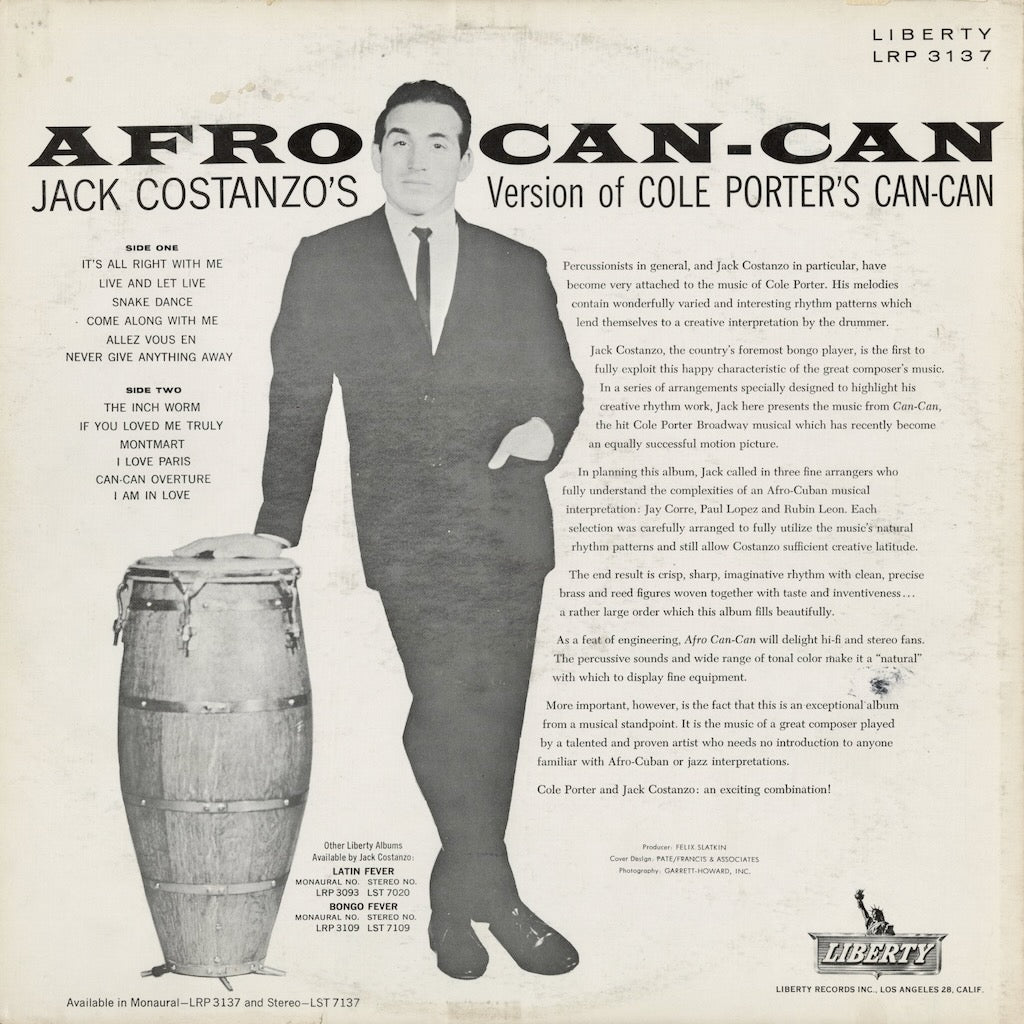 Jack Costanzo - Afro Can Can (LRP 3137) LP 1960 US Liberty｜中古LP