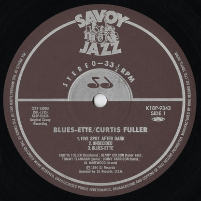 Curtis Fuller - Blues-Ette (K18P-9343) 1984 JPN Savoy｜中古LP