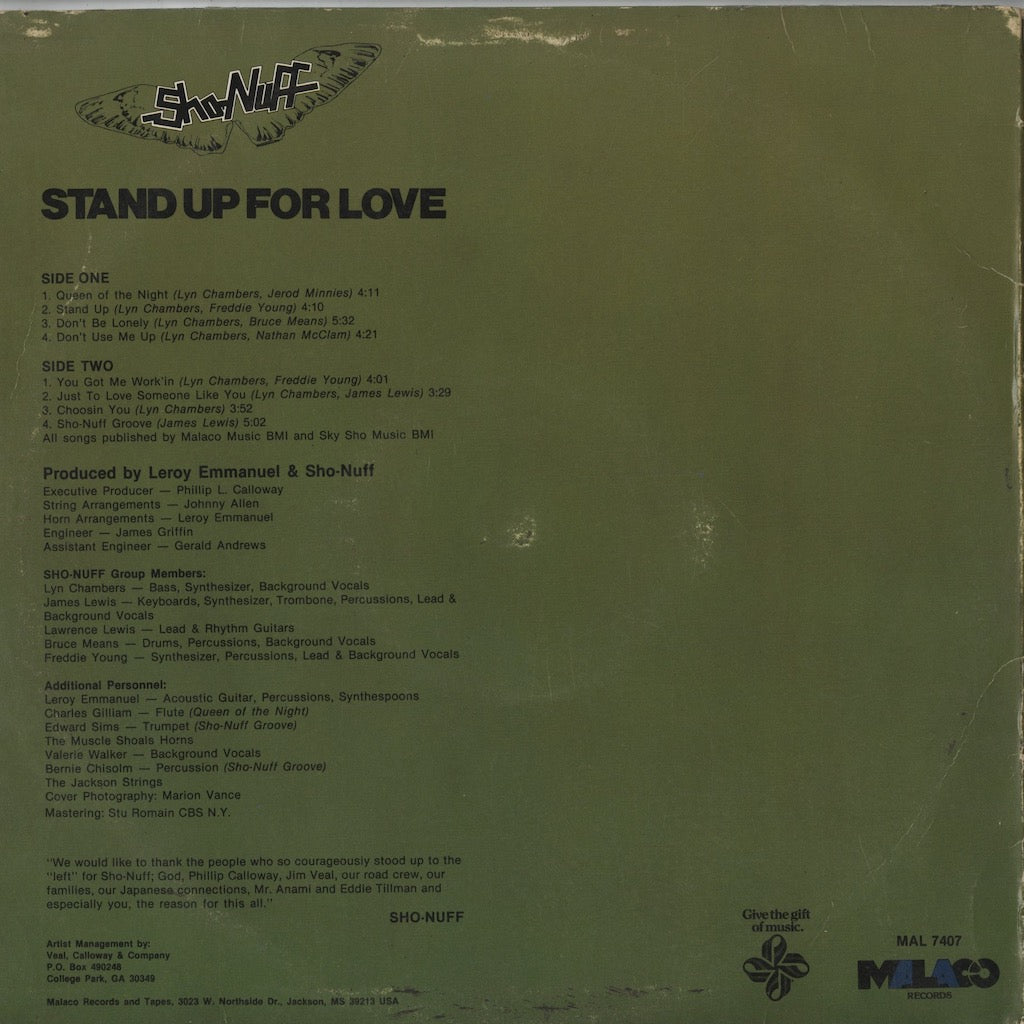 Sho-Nuff - Stand Up For Love (MAL 7407) LP 1982 US Malaco｜中古LP