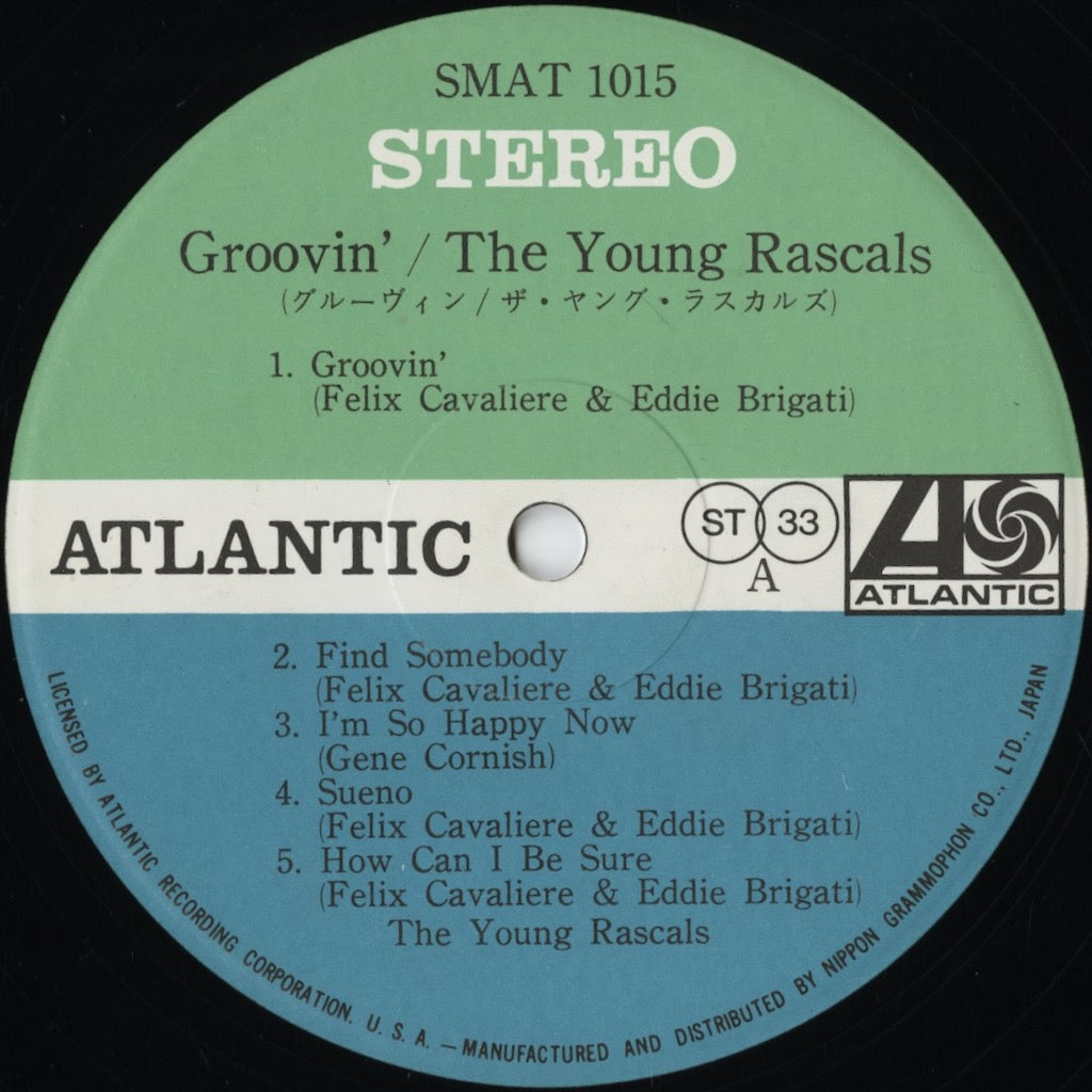The Young Rascals - Groovin' (SMAT-1015) LP 1967 JPN Atlantic