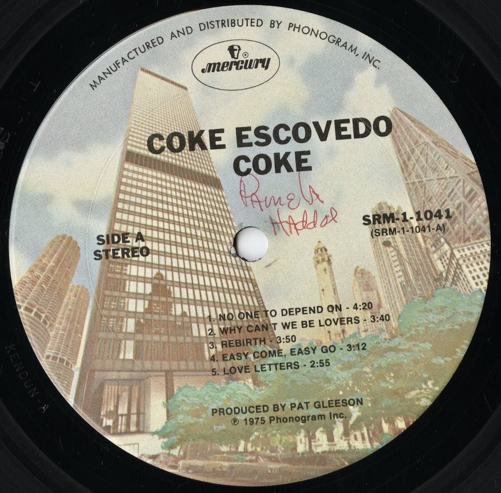 Coke Escovedo - Coke (SRM-1-1041) LP 1975 US Mercury｜中古LP