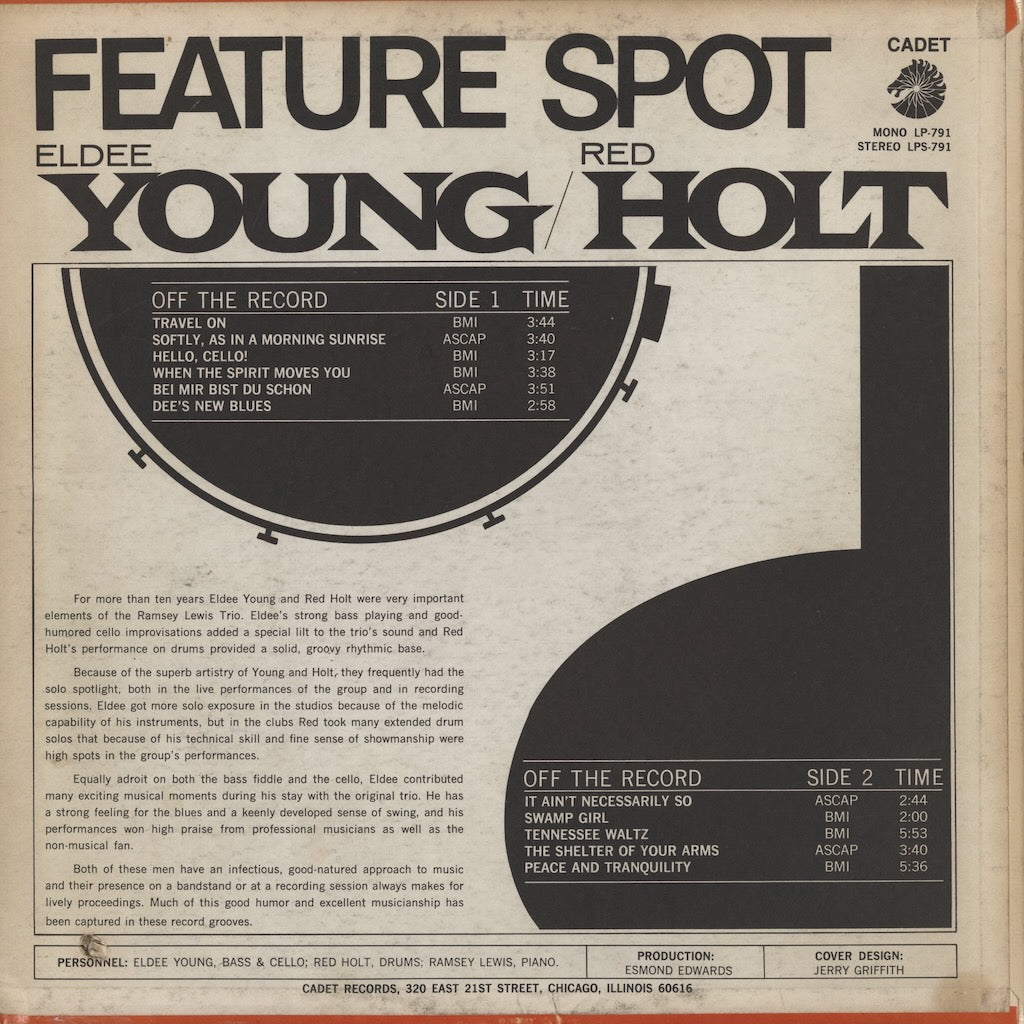 Eldee Young, Red Holt / エルディー・ヤング, レッド・ホルト / Just For Kicks (LP-791)