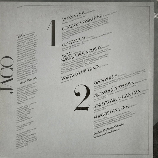 Jaco Pastorius - Jaco Pastorius (PE 33949) LP 1976 US Epic｜中古LP