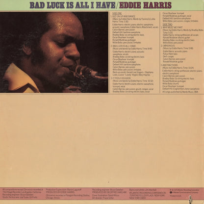 Eddie Harris / エディ・ハリス / Bad Luck Is All I Have (SD 1675)