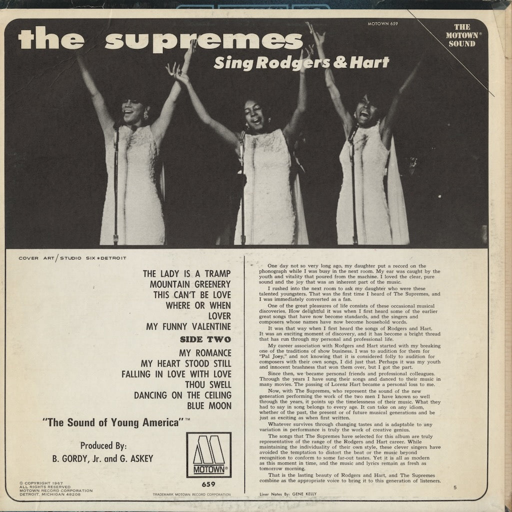 The Supremes / シュプリームス / Sing Rodgers & Hart (M 659)