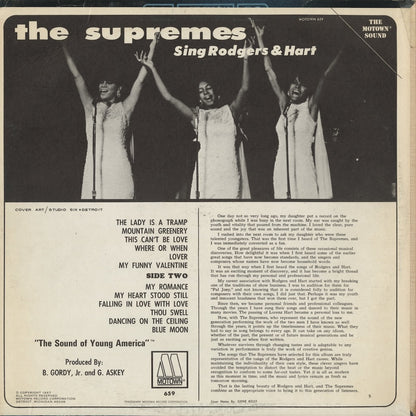 The Supremes / シュプリームス / Sing Rodgers & Hart (M 659)