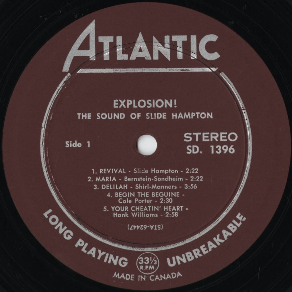 Slide Hampton - Explosion! (SD. 1396) 中古レコード通販 | VOXMUSIC