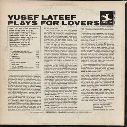 Yusef Lateef / ユセフ・ラティーフ / Plays For Lovers (PRST 7447)