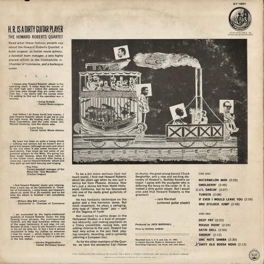 Howard Roberts Quartet – H.R. Is A Dirty Guitar Player (ST 1961) 1963 US Capitol | 中古LP