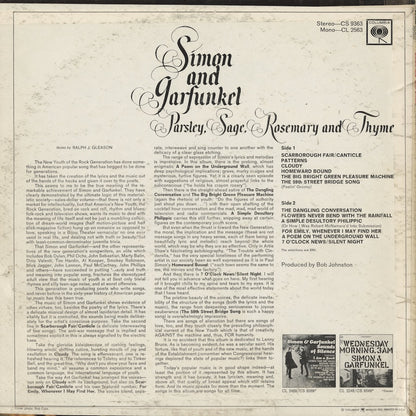 Simon and Garfunkel / サイモン＆ガーファンクル / Parsley, Sage, Rosemary And Thyme (CS9363)