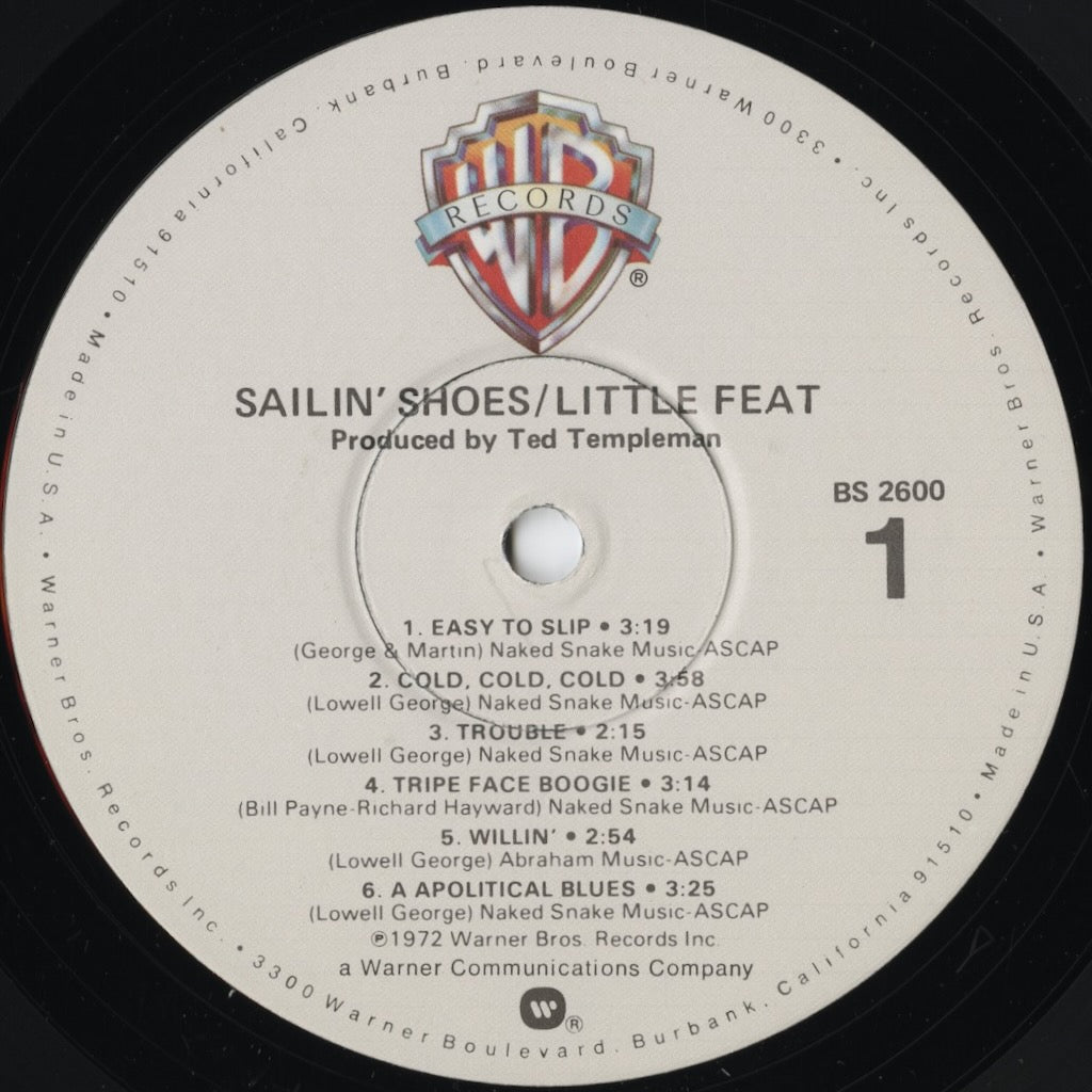 Little Feat / リトル・フィート / Sailin' Shoes (BS 2600)