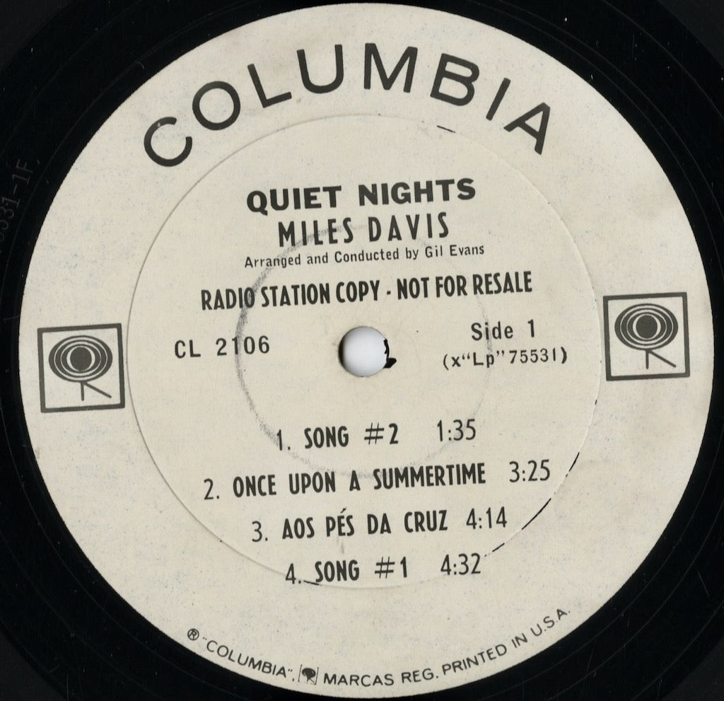 Miles Davis - Quiet Nights (CL 2106) LP 1963 US Columbia｜中古LP