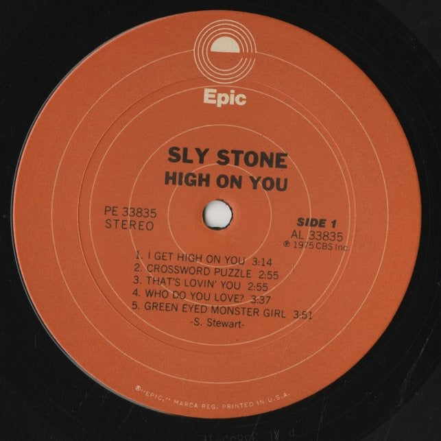 Sly Stone / スライ・ストーン / High On You (PE 33835) – VOXMUSIC