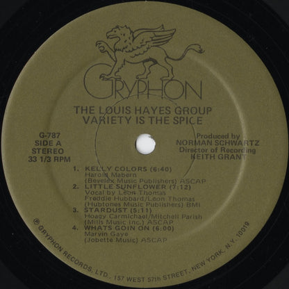Louis Hayes / ルイス・ヘイズ・グループ / Variety Is The Spice (G 787)